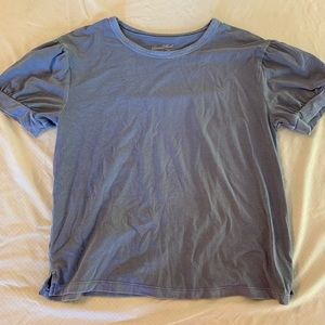 Light blue ruffle tee shirt, size medium, brand Universal Thread.